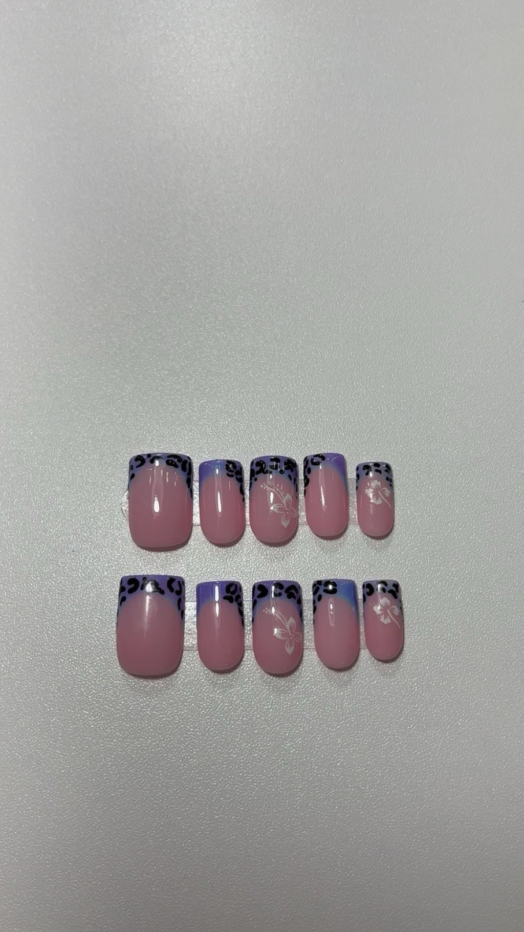 Purple Cheetah Nails